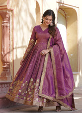 Fashionable Gown in Purple Colour